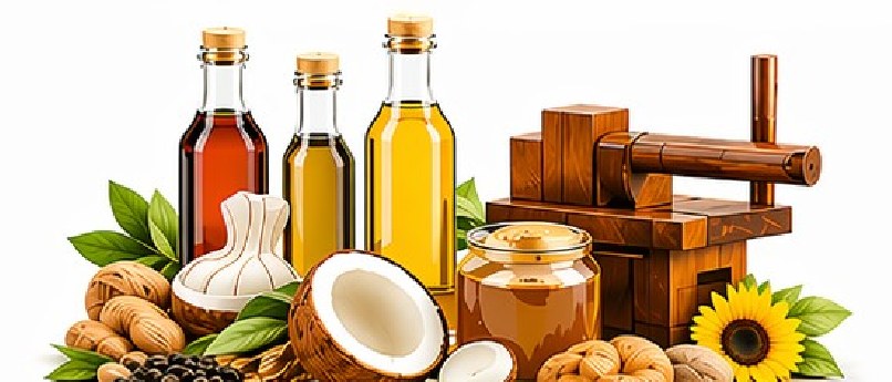 Wooden cold pressed oils with traditional lakadi ghana