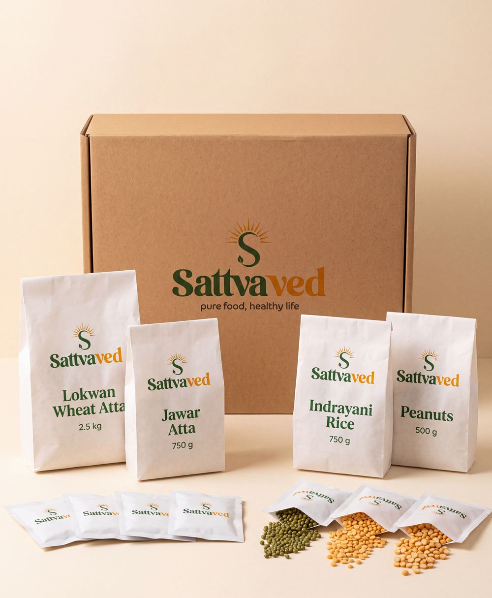 The Sattvaved kit — the brand made real